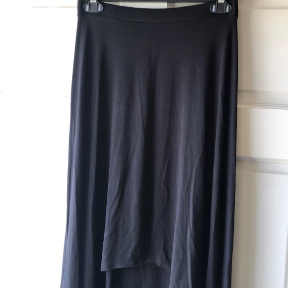 Mono B Black High and Low Maxi Skirt - Picture 3 of 5